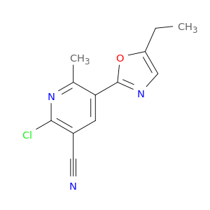 3-Pyridinecarbonitrile, 2-chloro-5-(5-ethyl-2-oxazolyl)-6-methyl-