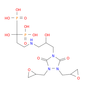 Phosphonic acid,[3-[[3-[1,2-bis(oxiranylmethyl)-3,5-dioxo-1,2,4-triazolidin-4-yl]-2-hydroxypropyl]amino]-1-hydroxypropylidene]bis-(9CI)