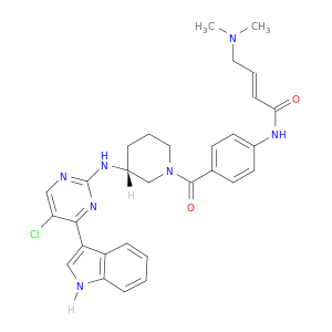 (2E)-N-[4-[[((3R)-3-[[5-氯-4-(1H-吲哚-3-基)-2-嘧啶基]氨基]-1-哌啶基]羰基]苯基]