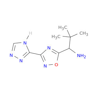 2,2-Dimethyl-1-[3-(4H-1,2,4-triazol-3-yl)-1,2,4-oxadiazol-5-yl]propan-1-amine