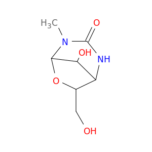 6-Oxa-2,4-diazabicyclo[3.2.1]octan-3-one,8-hydroxy-7-(hydroxymethyl)-4-methyl-, [1S-(exo,syn)]- (9CI)