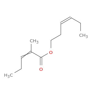 (3Z)-3-己酮-1-基2-甲基-2-戊烯酸盐