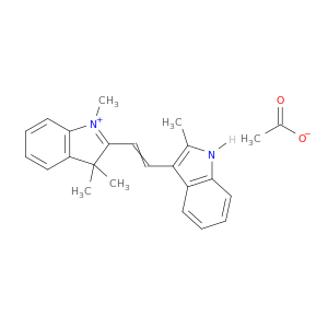 3H-吲哚,1,3,3-三甲基-2-[2-(2-甲基-1H-吲哚-3-基)乙烯基]-,乙酸盐(1：1)