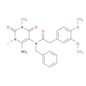 BENZENEACETAMIDE, N-(4-AMINO-1,2,3,6-TETRAHYDRO-1-METHYL-2,6-DIOXO-5-PYRIMIDINYL)-3,4-DIMETHOXY-N-(PHENYLMETHYL)-