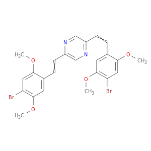 Pyrazine, 2,5-bis[2-(4-bromo-2,5-dimethoxyphenyl)ethenyl]-