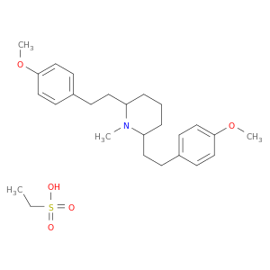 2,6-bis(p-methoxyphenethyl)-1-methylpiperidine ethanesulfonate