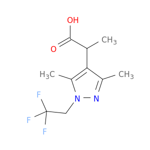 2-[3,5-dimethyl-1-(2,2,2-trifluoroethyl)-1H-pyrazol-4-yl]propanoic acid