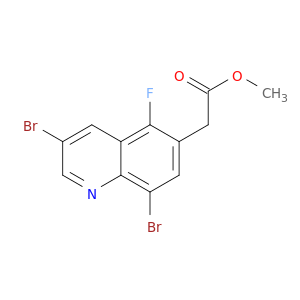 Methyl 2-(3,8-dibromo-5-fluoroquinolin-6-yl)acetate