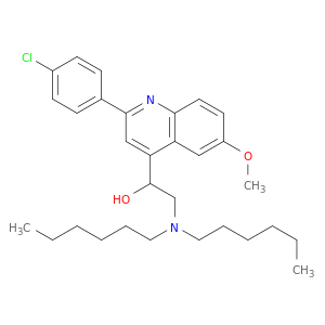 4-Quinolinemethanol,2-(4-chlorophenyl)-a-[(dihexylamino)methyl]-6-methoxy-