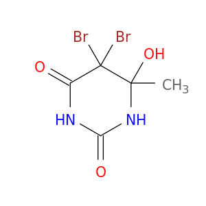2,4(1H,3H)-Pyrimidinedione, 5,5-dibromodihydro-6-hydroxy-6-methyl-