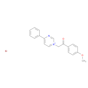 Pyrimidinium, 1-[2-(4-methoxyphenyl)-2-oxoethyl]-4-phenyl-, bromide