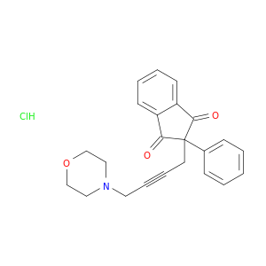 1H-Indene-1,3(2H)-dione,2-[4-(4-morpholinyl)-2-butyn-1-yl]-2-phenyl-, hydrochloride (1:1)