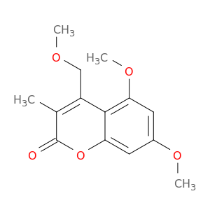 2H-1-Benzopyran-2-one, 5,7-dimethoxy-4-(methoxymethyl)-3-methyl-