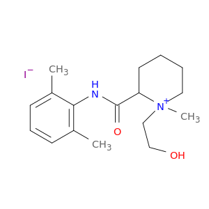 2-(((2,6-DIMETHYLPHENYL)AMINO)CARBONYL)-1-(2-HYDROXYETHYL)-1-METHYLPIPERIDINIUM IODIDE
