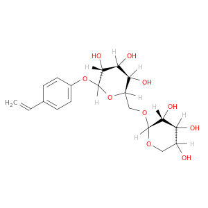 4-乙烯基苯基6-O-β-D-木吡喃糖基-β-D-吡喃吡喃糖苷