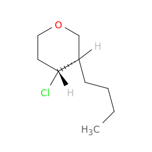 2H-Pyran, 3-butyl-4-chlorotetrahydro-, trans-