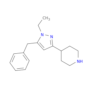 Piperidine, 4-[1-ethyl-5-(phenylmethyl)-1H-pyrazol-3-yl]-