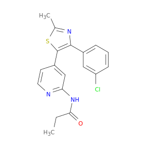 N-[4-[4-(3-CHLOROPHENYL)-2-METHYL-1,3-THIAZOL-5-YL]-2-PYRIDYL]PROPIONAMIDE
