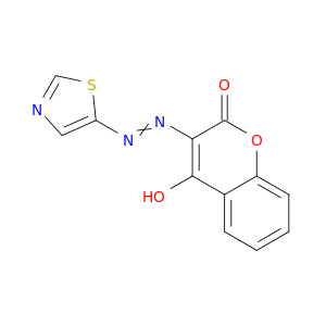 2H-1-Benzopyran-2-one, 4-hydroxy-3-(5-thiazolylazo)-