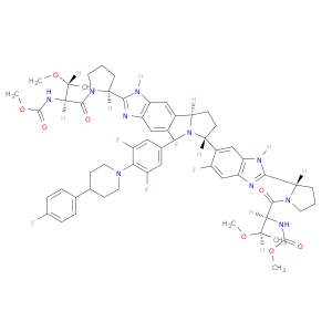 ((2S,2'S,3R,3'R)-((2S,2'S)-(((2R,5R)-1-(3,5-二氟-4-(4-(4-氟苯基)哌啶-1-基)苯基)吡咯烷-2,5-二基)双(5-氟-1H-苯并[d]咪唑-6,2-二基))双(吡咯烷-2,1-二基))双(3-甲氧基-1-氧代丁-1,2-二基))二氨基甲酸二甲酯