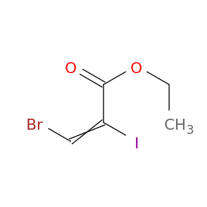 2-Propenoic acid, bromoiodo-, ethyl ester