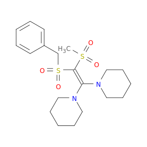 Piperidine,1,1'-[(benzylsulfonyl)(methylsulfonyl)vinylidene]di- (8CI)
