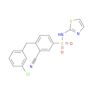 4-(3-Chlorobenzyl)-3-cyano-N-(thiazol-2-yl)benzenesulfonamide