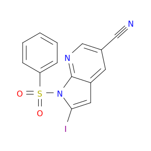 2-Iodo-1-(苯磺酰基)-1H-吡咯烷[2,3-B]吡啶-5-腈