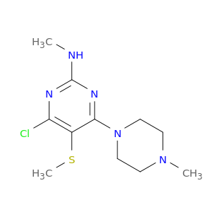 4-chloro-N-methyl-6-(4-methyl-1-piperazinyl)-5-(methylthio)-2-pyrimidinamine hydrochloride