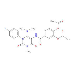 Benzamide,3,4-bis(acetyloxy)-N-[6-(dimethylamino)-1-(4-fluorophenyl)-1,2,3,4-tetrahydro-3-methyl-2,4-dioxo-5-pyrimidinyl]-