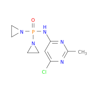Phosphinic amide,P,P-bis(1-aziridinyl)-N-(6-chloro-2-methyl-4-pyrimidinyl)- (7CI,8CI)