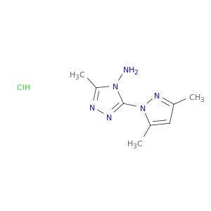 4-Amino-3-(3,5-dimethyl-1H-pyrazol-1-yl)-5-methyl-4H-1,2,4-triazol-1-ium Hydrochloride