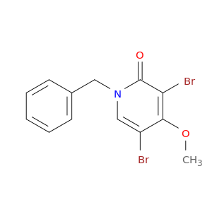 2(1H)-Pyridinone, 3,5-dibromo-4-methoxy-1-(phenylmethyl)-