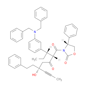 [4R-[3(2(S*),5(R*),4R]]-3-[2-[1-[3-[Bis(phenylmethyl)amino]phenyl]propyl]-5-hydroxy-1,3-dioxo-5-(2-phenylethyl)-6-octynyl]-4-phenyl-2-oxazolidinone