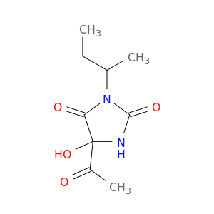 5-acetyl-3-butan-2-yl-5-hydroxy-imidazolidine-2,4-dione