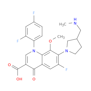 1-(2,4-difluorophenyl)-6-fluoro-8-methoxy-7-{3-[(methylamino)methyl]pyrrolidin-1-yl}-4-oxo-1,4-dihydroquinoline-3-carboxylic acid
