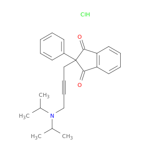 1H-Indene-1,3(2H)-dione,2-[4-[bis(1-methylethyl)amino]-2-butyn-1-yl]-2-phenyl-, hydrochloride (1:1)