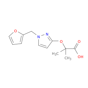 Propanoic acid, 2-[[1-(2-furanylmethyl)-1H-pyrazol-3-yl]oxy]-2-methyl-