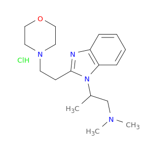 DIMETHYL-[2-[2-(2-MORPHOLIN-4-YLETHYL)BENZOIMIDAZOL-1-YL]PROPYL]AZANIUM CHLORIDE