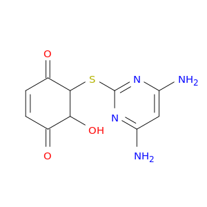 2-Cyclohexene-1,4-dione, 5-[(4,6-diamino-2-pyrimidinyl)thio]-6-hydroxy-