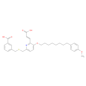Benzoic acid,3-[[[[6-[(1E)-2-carboxyethenyl]-5-[[8-(4-methoxyphenyl)octyl]oxy]-2-pyridinyl]methyl]thio]methyl]-