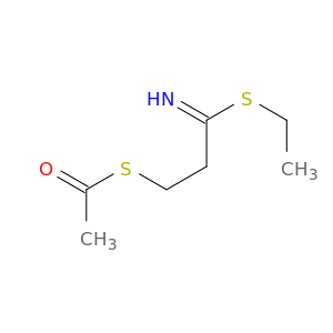 Ethanethioic acid, S-[3-(ethylthio)-3-iminopropyl] ester