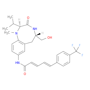 (2E,4E)-N-((2S,5S)-5-(羟甲基)-2-异丙基-1-甲基-3-氧代-1,2,3,4,5,6-六氢苯并[e][1,4]二氮杂环辛烯-8-基)-5-(4-(三氟甲基)苯基_戊-2,4-二烯酰胺