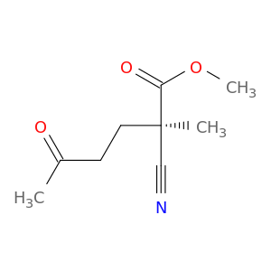 Hexanoic acid, 2-cyano-2-methyl-5-oxo-, methyl ester, (R)-