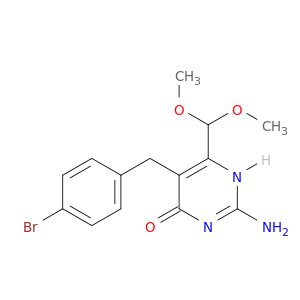 4(3H)-Pyrimidinone,2-amino-5-[(4-bromophenyl)methyl]-6-(dimethoxymethyl)-