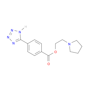 Benzoic acid, 4-(1H-tetrazol-5-yl)-, 2-(1-pyrrolidinyl)ethyl ester