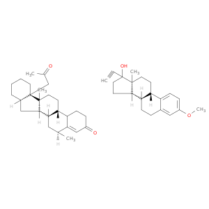 16,24-Cyclo-21-norchol-4-en-3-one, 17-acetyl-6-methyl-, (6alpha,16beta,17alpha)-, mixt. with (17alpha)-3-methoxy-19-norpregna-1,3,5(10)-trien-20-yn-17-ol