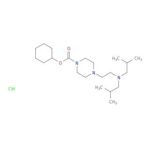 1-Piperazinecarboxylicacid, 4-[2-[bis(2-methylpropyl)amino]ethyl]-, cyclohexyl ester, hydrochloride(1:1)