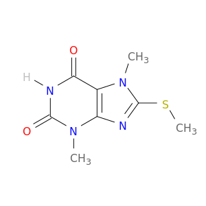 1H-Purine-2,6-dione,3,7-dihydro-3,7-dimethyl-8-(methylthio)-