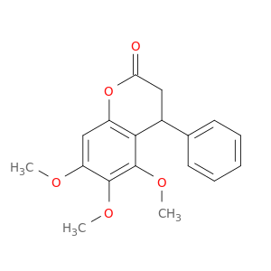 2H-1-Benzopyran-2-one, 3,4-dihydro-5,6,7-trimethoxy-4-phenyl-
